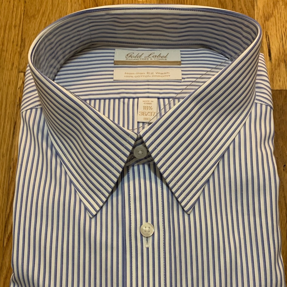 gold label roundtree yorke Dress Shirt 18.5 36/37